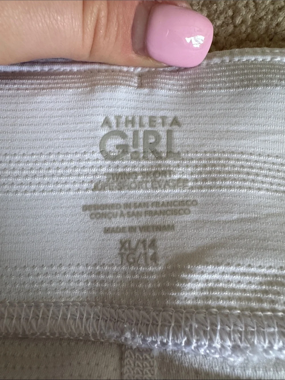 Athleta Girl White Tiered Tennis Sport Skirt with Built-In Shorts
